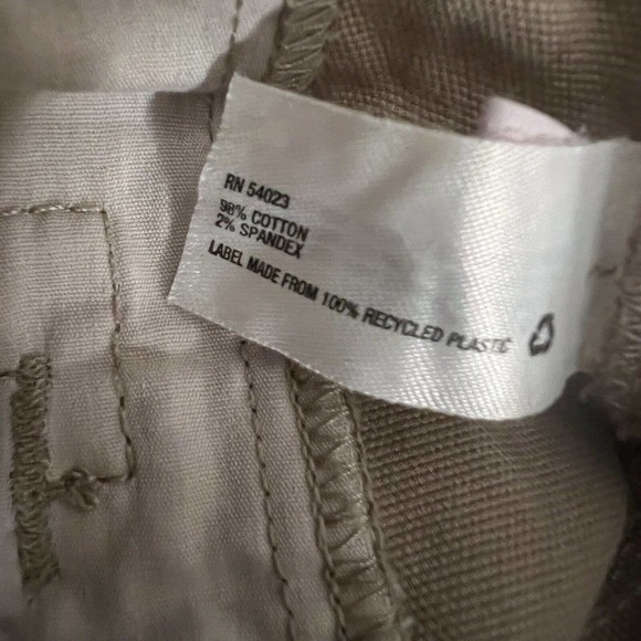 Gap Pants Womens Size 4 Khaki Skinny Ankle Zip Pockets Flat Front Cotton Casual - Picture 8 of 12